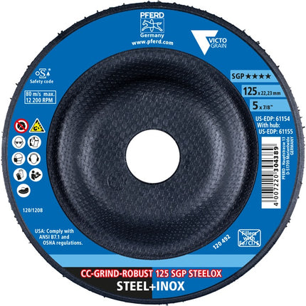PFERD grinding disc CC-GRIND-ROBUST SGP STEELOX ( 8000793518 ) D125xSmm Bore 22.23 mm