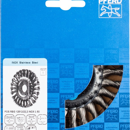 PFERD round brush POS RBG 12512 ( 8000433126 ) Ø 125 mm wire thickness 0.5 mm