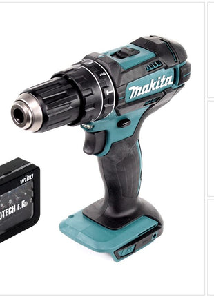 Makita DHP 482 Z Akku Schlagbohrschrauber 18 V 62Nm + 31 tlg. Wiha Bit Set Dinotech Edition - Toolbrothers