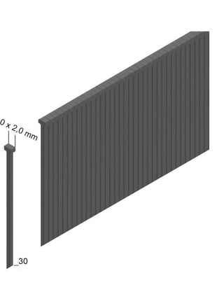 Prebena 2P-J50SDS Luftdruck Druckluftnagler 5-7 bar im Transportkoffer + 5000x Stauchkopfnägel Brads 30mm - aus verzinktem Stahl, geharzt - Toolbrothers