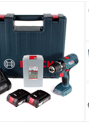 Bosch Professional GSR 18V-21 Akku Bohrschrauber 18V 55Nm + 2x Akku 2,0Ah + Ladegerät + Spiralbohrer Set + Koffer - Toolbrothers