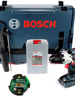 Bosch GSR 18 V-85 C Akku Bohrschrauber 18V 110Nm Solo in L-Boxx mit GCY 30-4 Connectivity Modul + 25 tlg. Spiralbohrer Set - Toolbrothers