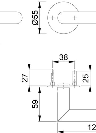 Hoppe Türdrückerpaar Amsterdam E1400Z/849N ( 3000203521 ) Edelstahl F69 Vierkant 8 mm