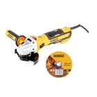 DeWalt DWE 4347-QS 1700W Winkelschleifer 125mm + Trennscheiben Edelstahl flach 10 Stück 125mm x 1,0mm - Toolbrothers