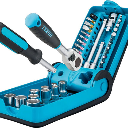 Juego de llaves de vaso Hazet 856-1HP ( 8000753595 ) 38 piezas 1/4 ″ Nº de dientes 90 hexagonal