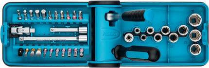 Juego de llaves de vaso Hazet 856-1HP ( 8000753595 ) 38 piezas 1/4 ″ Nº de dientes 90 hexagonal