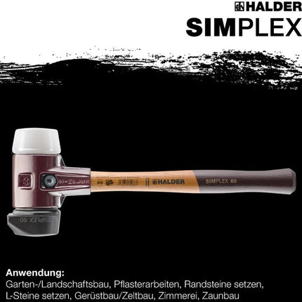 Halder soft-face mallet SIMPLEX ( 8000794782 ) Length 405 mm Head Ø 60 mm