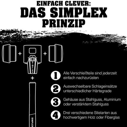 Halder soft-face mallet SIMPLEX ( 8000794782 ) Length 405 mm Head Ø 60 mm