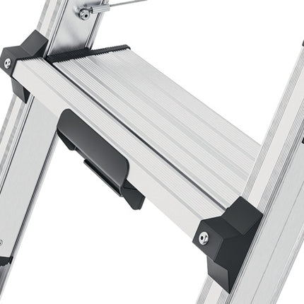 Hailo stepladder D100 Topline ( 9000463145 ) Aluminium steps 2 x 4 - 2 x 6 telescopic