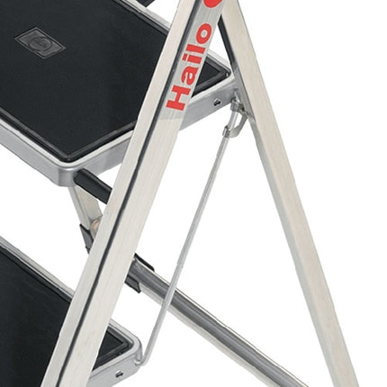 Peldaños plegables Hailo ( 9000463115 ) Peldaños incl. plataforma 3 aluminio con peldaños de acero