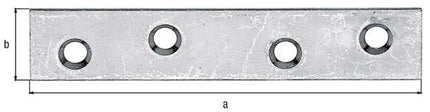 GAH Alberts flat connector ( 8001552580 ) Length 80 mm Width 15 mm Thickness 1.75 mm Number of holes 4