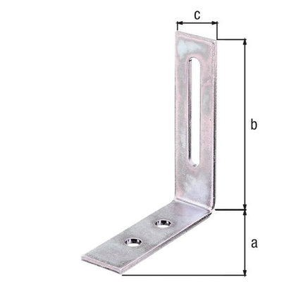 GAH Alberts adjustable bracket ( 8001552191 ) length 65 x 80 mm width 20 mm galvanised thick-layer passivated