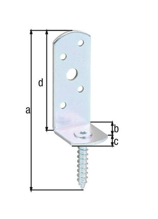 GAH Alberts Flechtzaunhalter ( 8002773620 ) 115x31,5x30x75mm L-Form