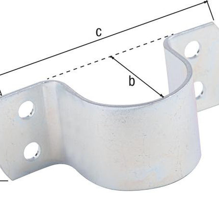 GAH Alberts pipe clamp ( 8001716667 ) L119xW40xH44mmsteel for pipes 44.5 mm 1 3/4"