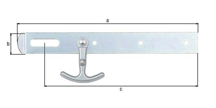 GAH Alberts hasp ( 8002730707 ) length 250 x 30 mm width 30 mm with hooks