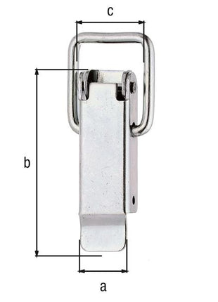 Fermeture de boîte GAH Alberts (8002724939) hauteur 61 mm largeur 18 mm acier