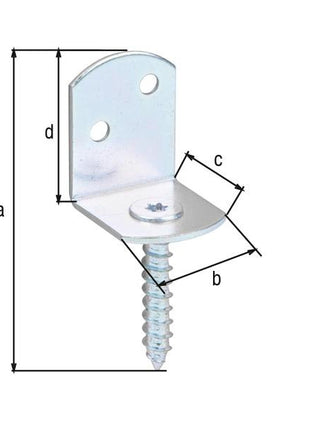 GAH Alberts uchwyt do ogrodzenia w kształcie litery L (8002897887) 83x32x30x38mm