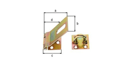 GAH Aldaba de seguridad Alberts ( 8002424324 ) longitud 85 x 38 mm anchura 37 mm