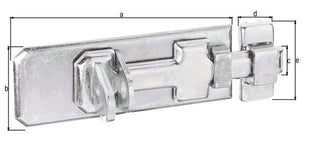 Cerrojo de seguridad GAH Alberts (8002910406) largo 140 mm ancho 55 mm