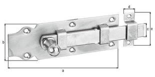 Śruba drzwiowa GAH Alberts ( 8002897920 ) długość 160 mm szerokość 56 mm prosta