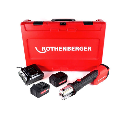 Rothenberger Set ROMAX 4000 Basic Máquina de prensar electrohidráulica a batería 18V + Maletín de transporte + 2x Batería 4,0 Ah + Cargador