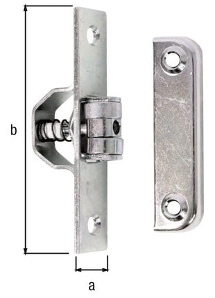 GAH Alberts rodillo de retención (8002626393) placa 18 x 90 mm orificio Ø 6 / 4,8 mm con placa de cierre