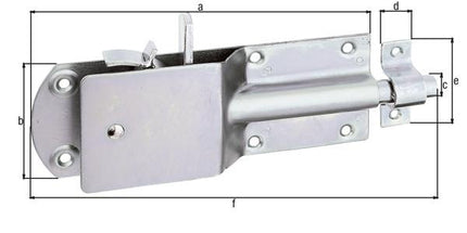 GAH Alberts security stable latch ( 8002580765 ) length 200 mm width 125 mm