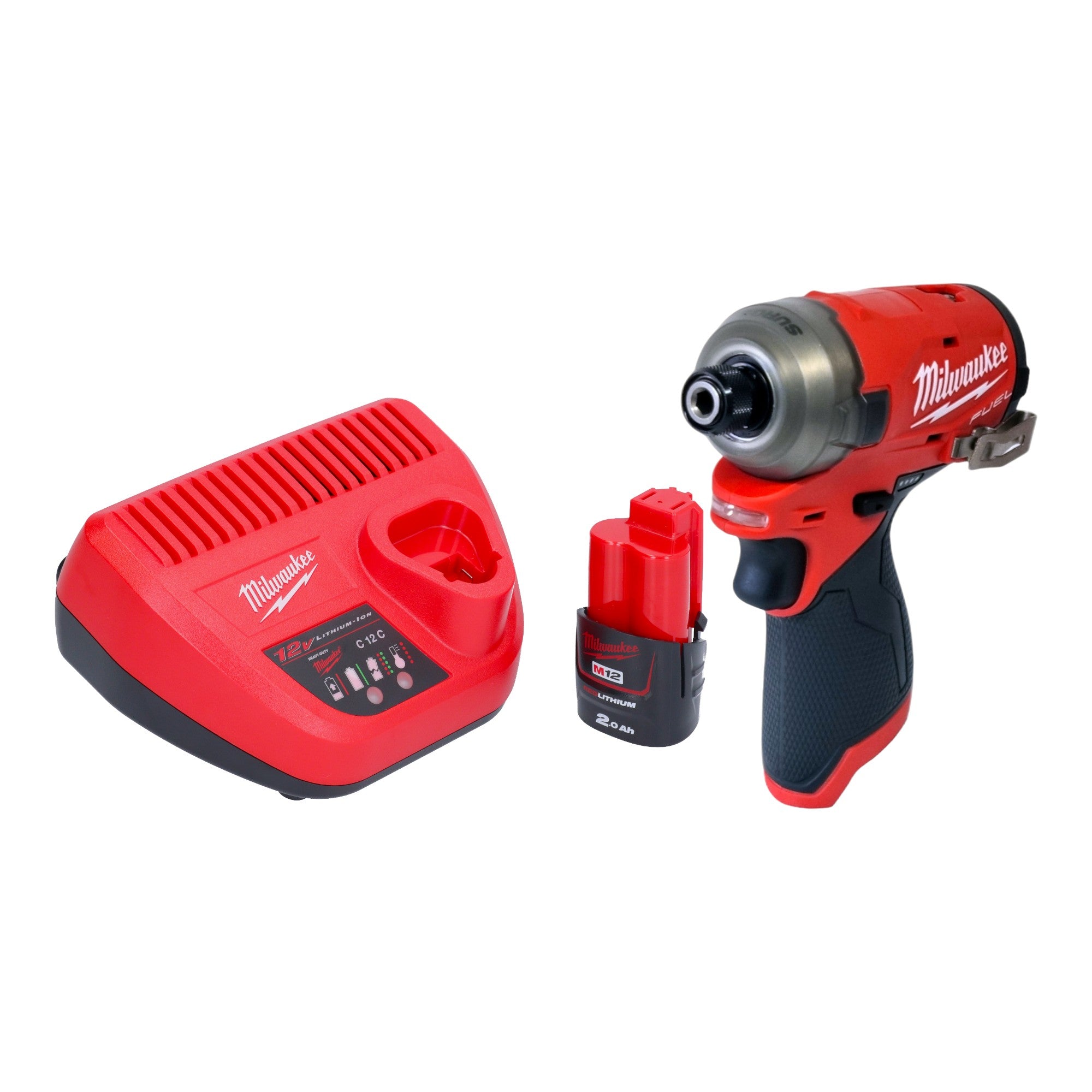 Milwaukee M12 FQID 201 Akku Schlagschrauber 12 V 50 Nm 1 4 Brushless 1x Akku 2 0 Ah Ladegeraet 0 - toolbrothers