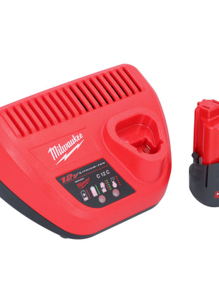 Milwaukee M12 FQID-251 akumulatorowy klucz udarowy 12 V 50 Nm 1/4" bezszczotkowy + 1x akumulator 2,5 Ah + ładowarka