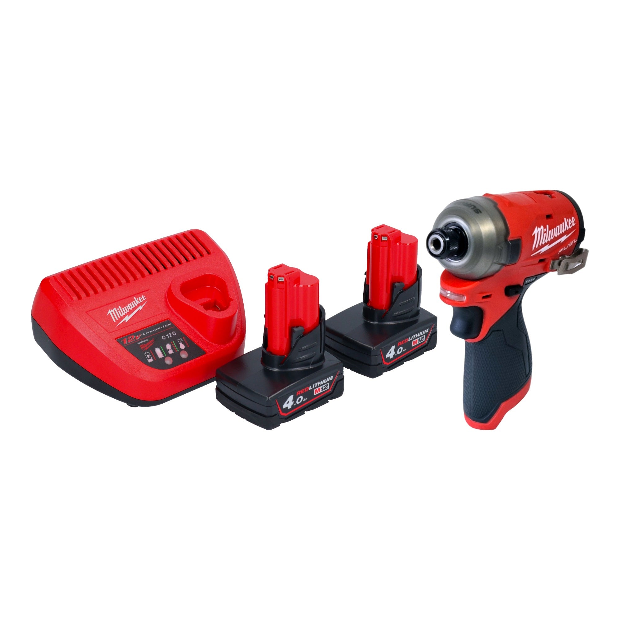 Milwaukee M12 FQID 402 Akku Schlagschrauber 12 V 50 Nm 1 4 Brushless 2x Akku 4 0 Ah Ladegeraet 0 - toolbrothers