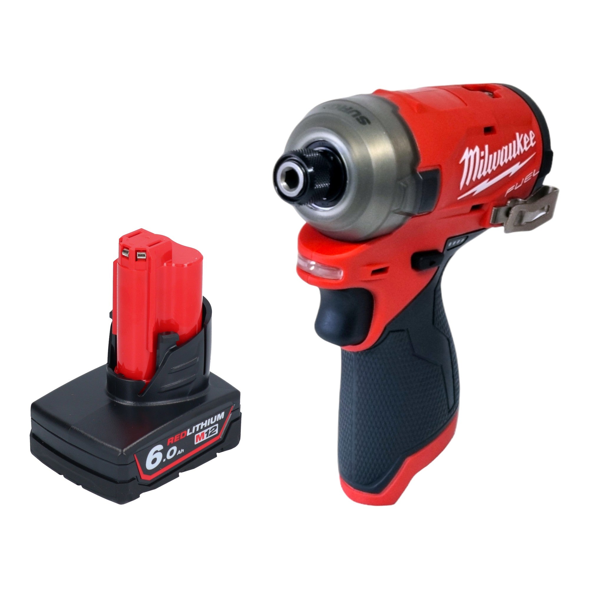 Milwaukee M12 FQID 601 Akku Schlagschrauber 12 V 50 Nm 1 4 Brushless 1x Akku 6 0 Ah ohne Ladegeraet 0 - toolbrothers