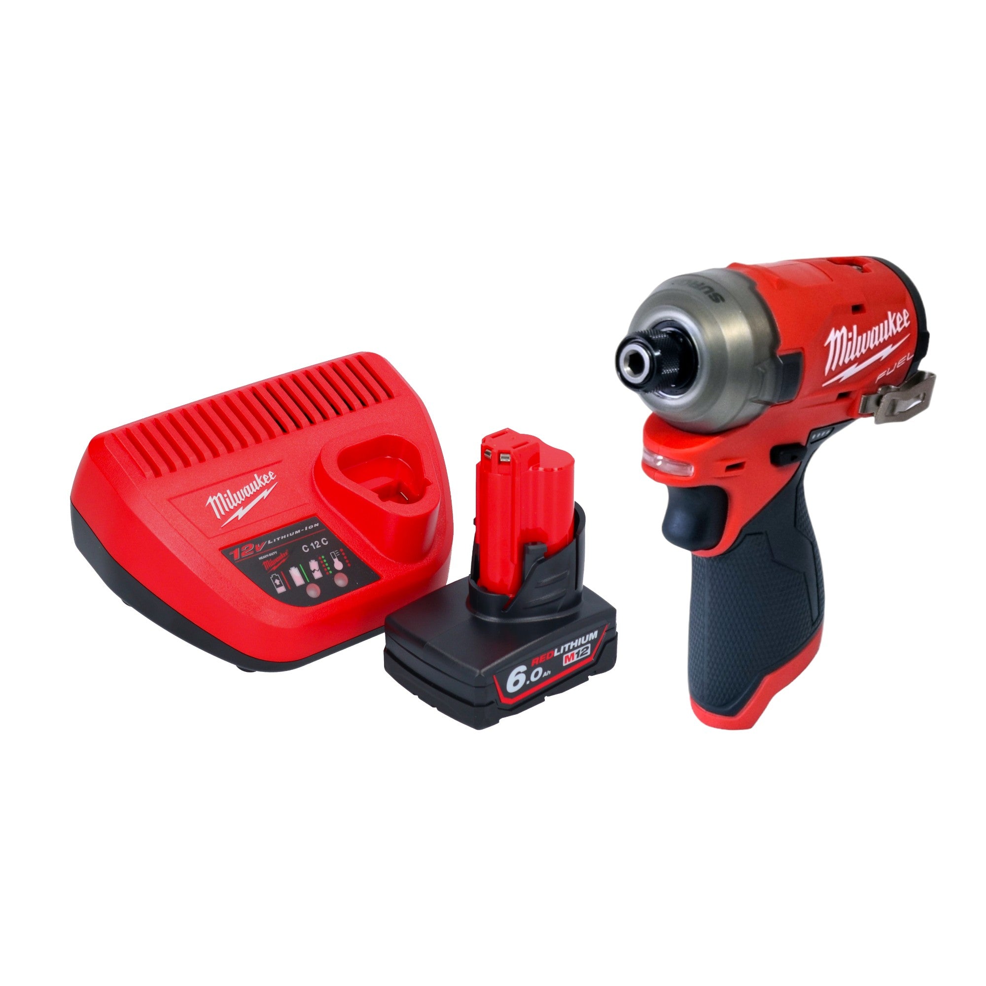 Milwaukee M12 FQID 601 Akku Schlagschrauber 12 V 50 Nm 1 4 Brushless 1x Akku 6 0 Ah Ladegeraet 0 - toolbrothers