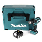 Makita DHP 485 M1J 18 V Li-Ion cordless impact drill in Makpac + 1 x 4.0 Ah battery - without charger