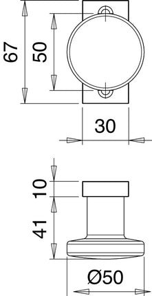 EDI profile door knob 1394/0000 ( 3000200017 ) Material aluminium F1 fixed