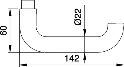 EDI Türdrückerpaar 163 ( 3000261381 ) Edelstahl F00 Vierkant 8 mm