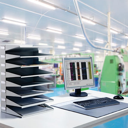 Durable sorting station ( 9000493661 ) 8 compartments sheet steel light grey, RAL 7035