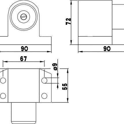 DENI bump stop DENI ROBUSTO ( 3000251209 ) light metal silver painted