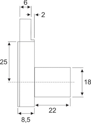 BMB screw-on lock ( 3000271830 ) backset 25 mm different locking