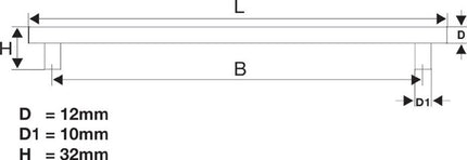 Tirador para muebles BMB ( 3000200059 ) acero inoxidable mate