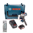 Bosch GSB 18 VE-2-Li 18V Li-Ion Professional Akku Schlagbohrschrauber in L-Boxx + 1x 5,0 Ah Akku und Ladegerät + Bosch 5 tlg. Steinbohrer Set Impact 4 - 10 mm - Toolbrothers