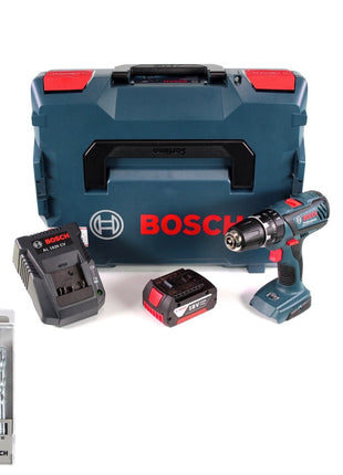 Bosch GSB 18-2-Li Plus Professional 18 V Akku Schlagbohrschrauber in L-Boxx mit 1x GBA 3,0 Ah Akku und Lader + Bosch 5 tlg. Steinbohrer Set Impact 4 - 10 mm - Toolbrothers