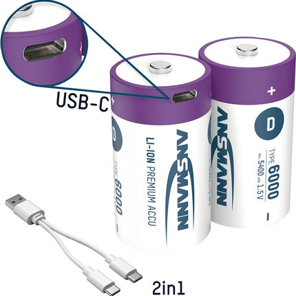 Pila de batería Ansmann ( 4000876126 ) 1,5 V 5400 mAh