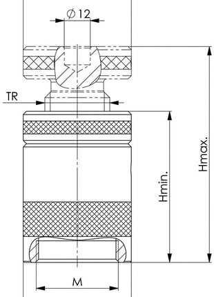 AMF Schraubbock Nr. 6400 ( 4000833112 ) Größe 50 Höhe 38 - 50 mm