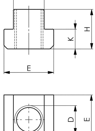 Tuerca para ranura en T AMF (DIN 508) estándar de fábrica (4000603172) Ranura en T 28 mm M16