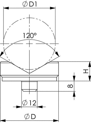 Accesorio de husillo AMF N° 6441 ( 4000833137 ) Pasador de inserción Ø 12 mm Ø exterior 65 mm