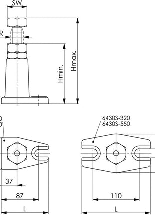 Martillo de husillo AMF N° 6430S Atlas (4000833127) tamaño 140 altura 100 - 140 mm