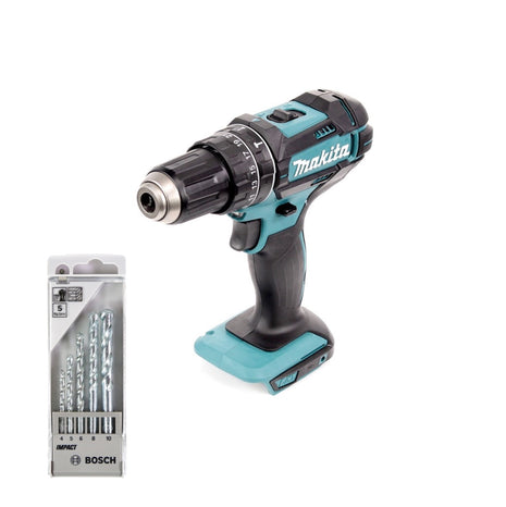 Makita DHP 482 Z Akku Schlagbohrschrauber Solo 18 V 62Nm - ohne Akku und Ladegerät + Bosch Steinbohrer Impact 5 tlg. - Toolbrothers