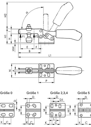 Abrazadera horizontal AMF nº 6830 (4000833508) tamaño 2