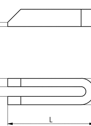 Abrazadera de horquilla AMF DIN 6315B (4000833031) ancho de ranura 22 mm para tornillo de sujeción M20, M22