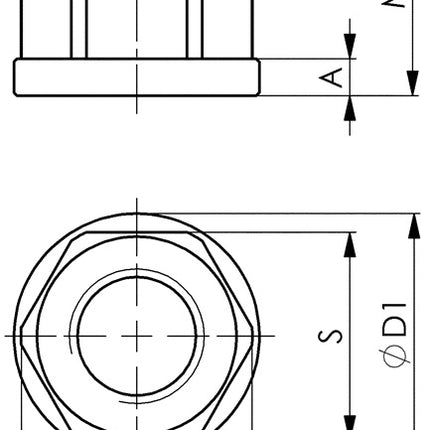 AMF Hexagon nut DIN 6331 ( 4000603337 ) M30 Width across flats 46 mm Strength class 10